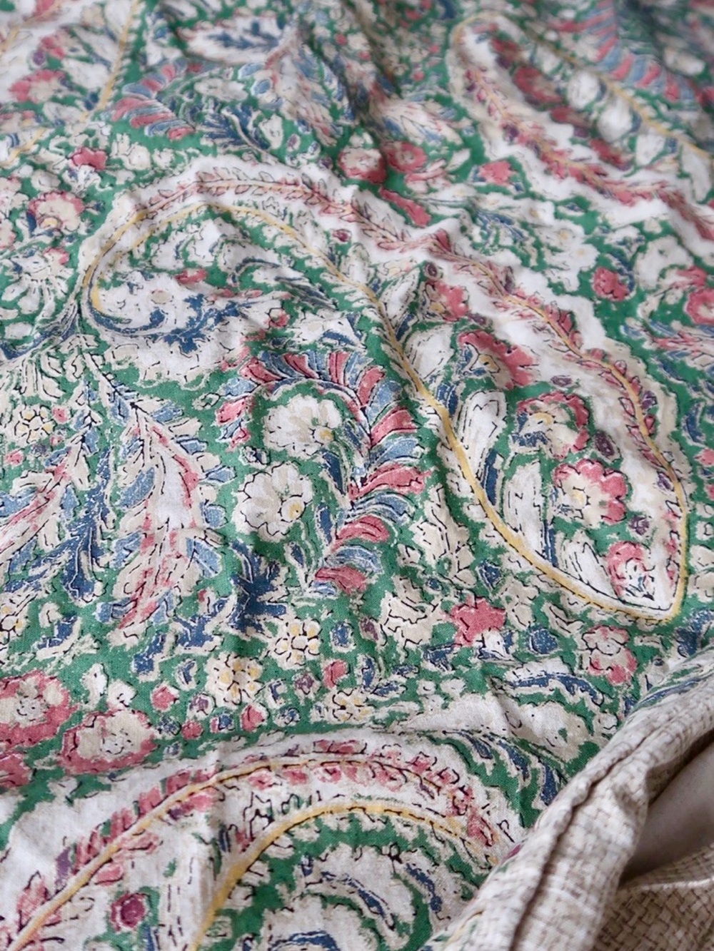 Ralph Lauren Allie Paisley Queen Duvet Cover with 1 Standard Sham Green paisley - Picture 4 of 11